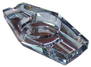 Crystal Two Place Ashtray